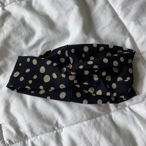 Cute black polka dot headband